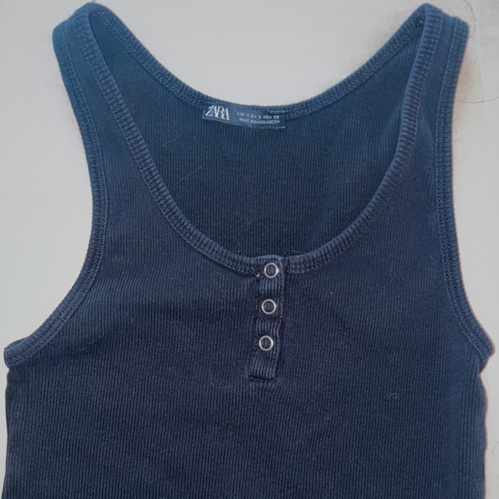 tiny ZARA tank top with buttons